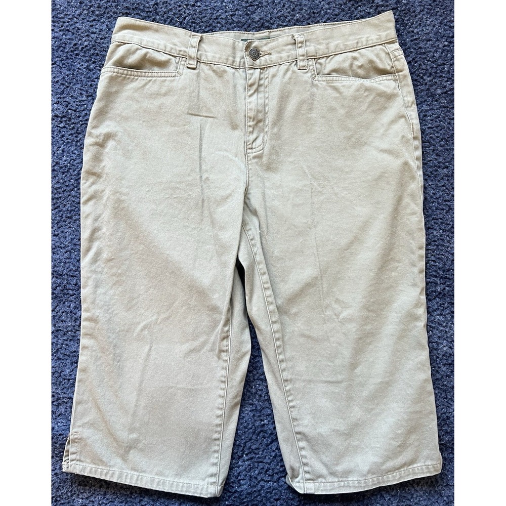 Lauren Ralph Lauren Cropped Pants Women Size 8 Khaki Classic Midcalf Preppy